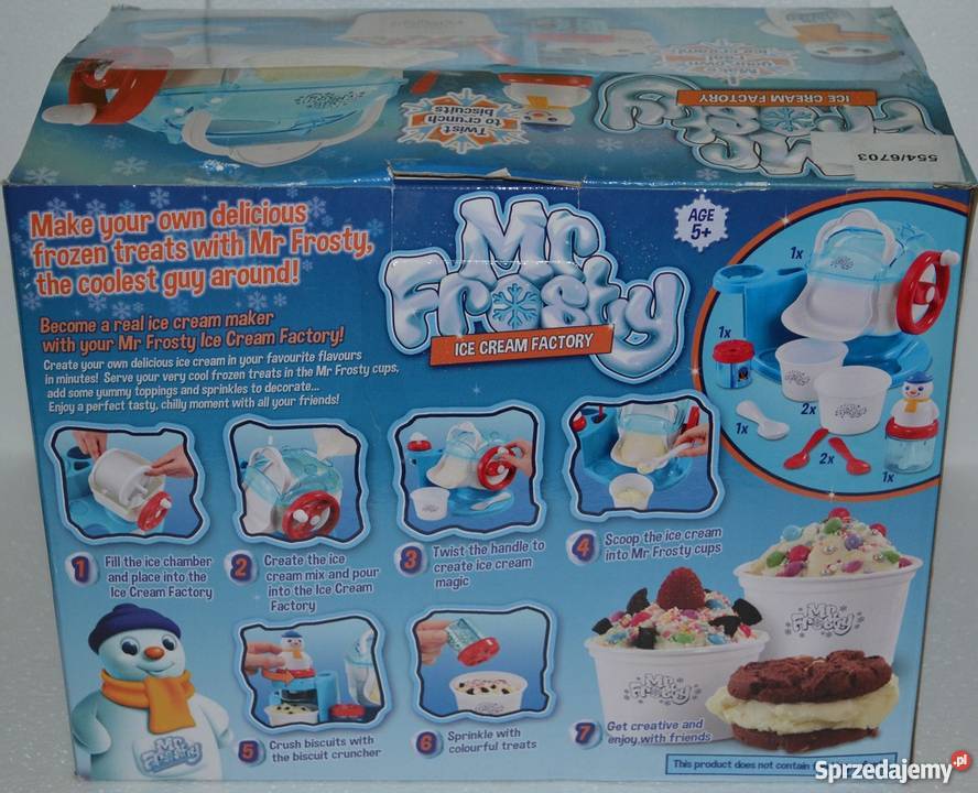 MR FROSTY duży zestaw maszynka do robienia lodów Plastik  sprzedam