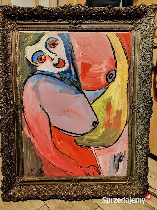 Stary obraz olejny Francja Kartuzy