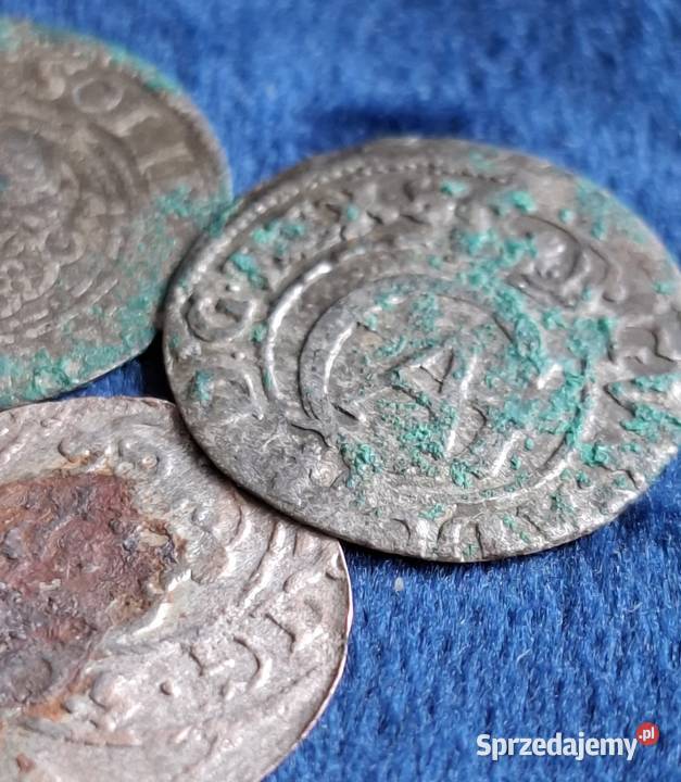4 Szelągi dynastii Wazów srebro bilonowe Elbląg pomorskie