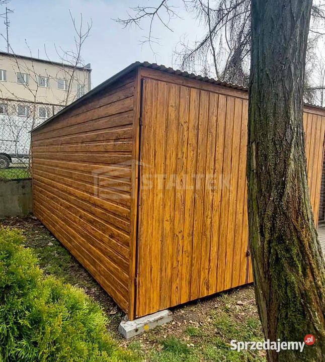 Garaz blaszany 3x5m brama dwuskrzydłowa 2x okno Cieszyn sprzedam