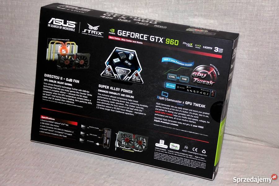Asus GeForce GTX 960 STRIX 4 GB NOWA sprzedam