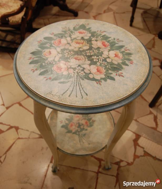 Piękny stolik ręcznie malowany shabby chic Lublin