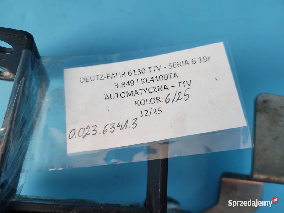 DEUTZFAHR 6130 TTV ZAMEK MASKI 002363413 Kabina i karoseria Kolno sprzedam