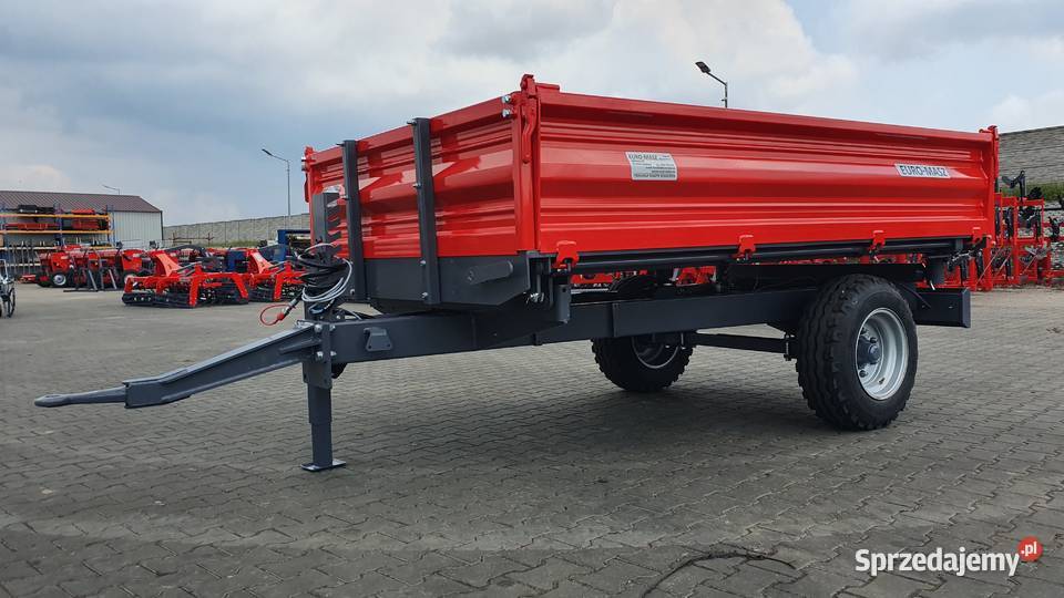 Przyczepa rolnicza ładowność 3t EuroMasz nieuszkodzony Rolnictwo Kielce sprzedam