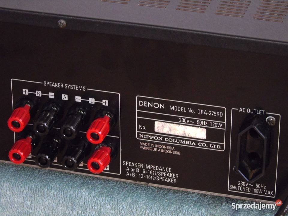 Amplituner Denon DRA275 RD sprawny i ładny