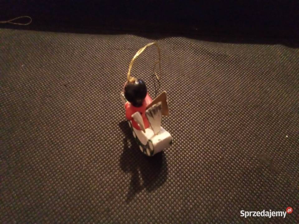 Drewniana zawieszka na choinkę aniołek na Warszawa