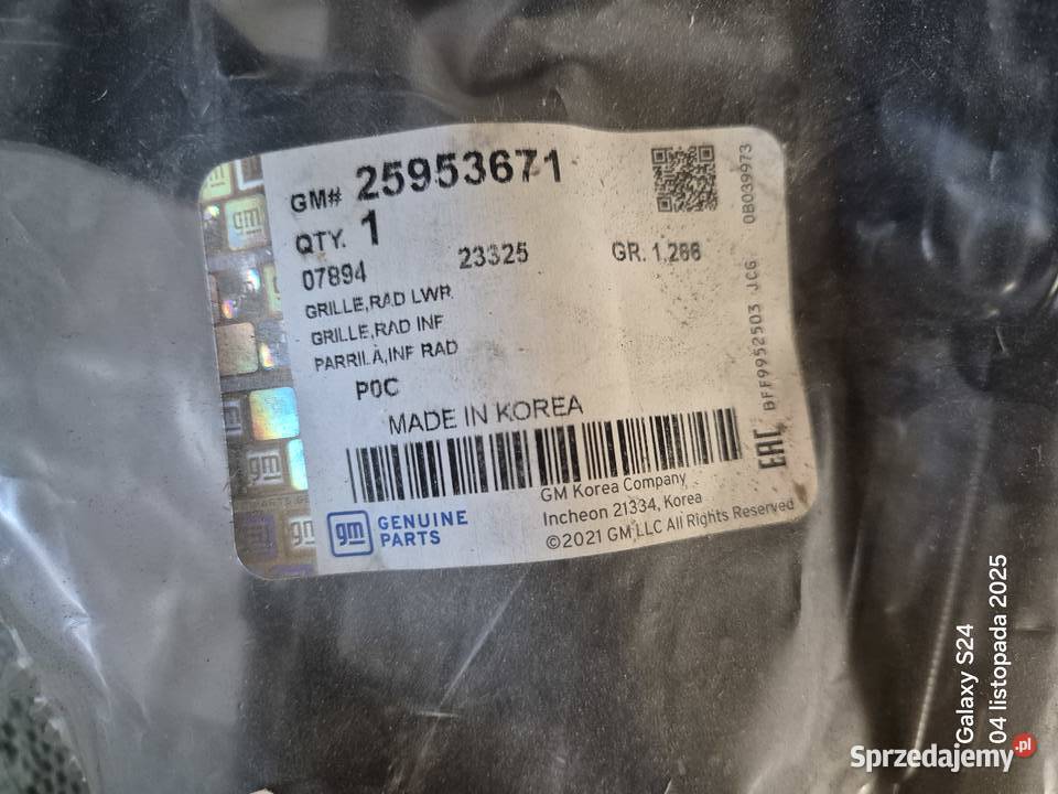 NOWA Kratka Wlot Zderzaka Przód OPEL ANTARA LIFT Szczecin