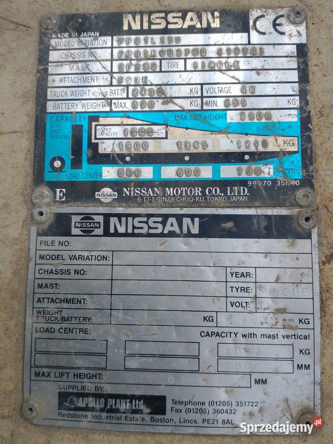 Wozek widlowy Nissan elektryk Lipnik