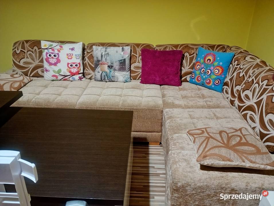 Sofa rozkładana narożna i fotel Twardogóra sprzedam