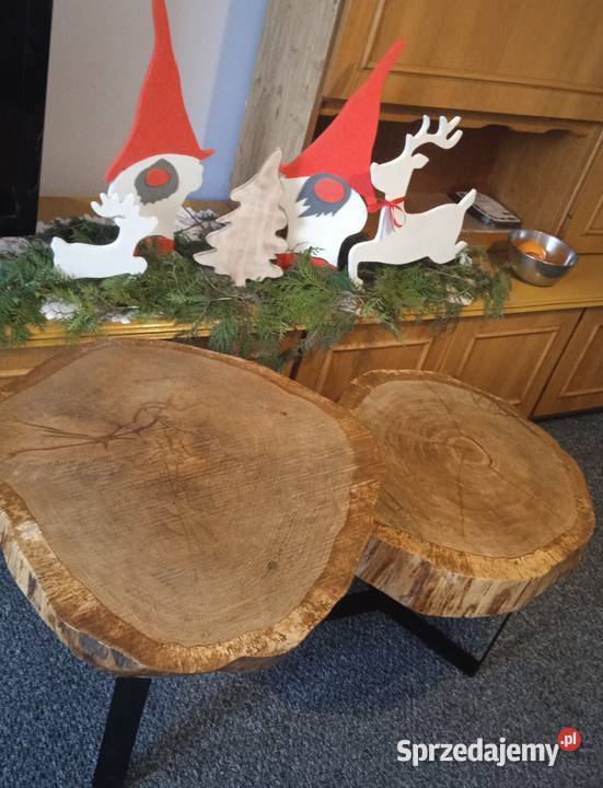 Stolik kawowy z plastra dębu 8cm Wieluń