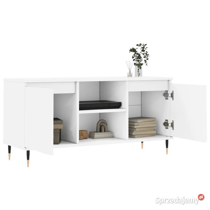 Szafka pod TV biała 104x35x50 materiał Warszawa