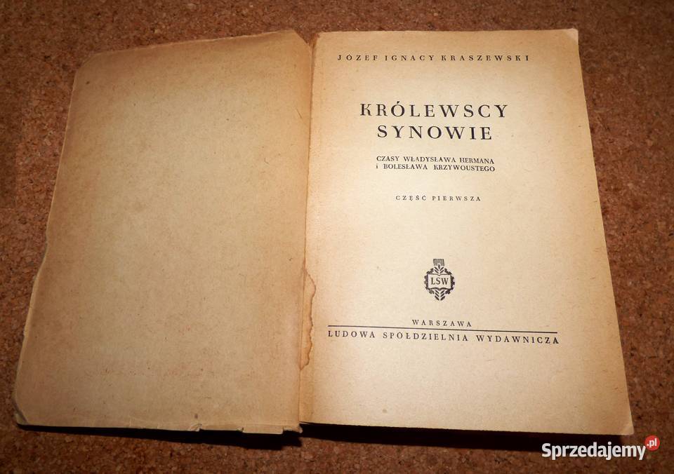 L Królewscy synowie Kraszewski 1952 historyczne Warszawa sprzedam