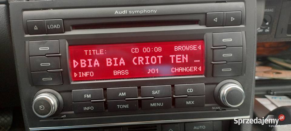 Radio Audi Symphony ze zmieniarką 6CD kujawsko-pomorskie