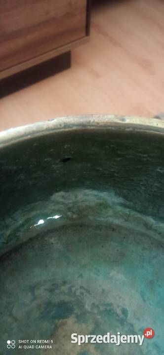 Doniczka mosiądz pojemnik z wytłoczonym wzorem Białystok sprzedam