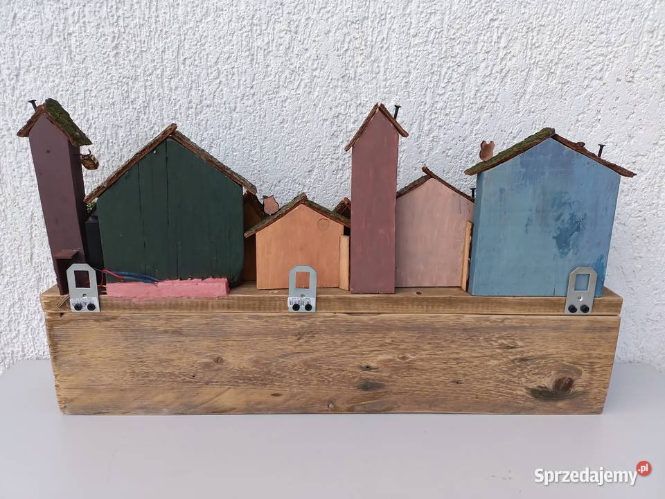 Drewniany wieszak handmade na ubrania z 35cm warmińsko-mazurskie sprzedam