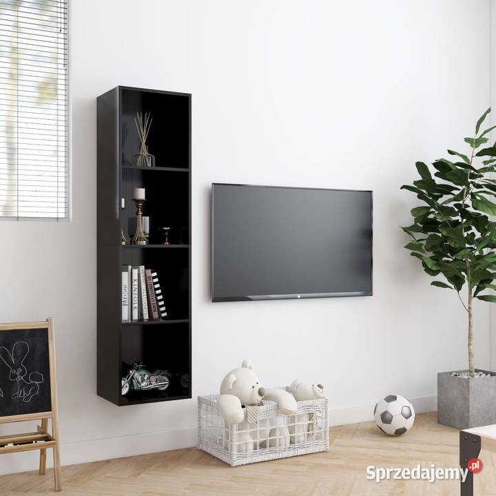 Regał na książkiszafka TV czarny 143x30x36 Warszawa
