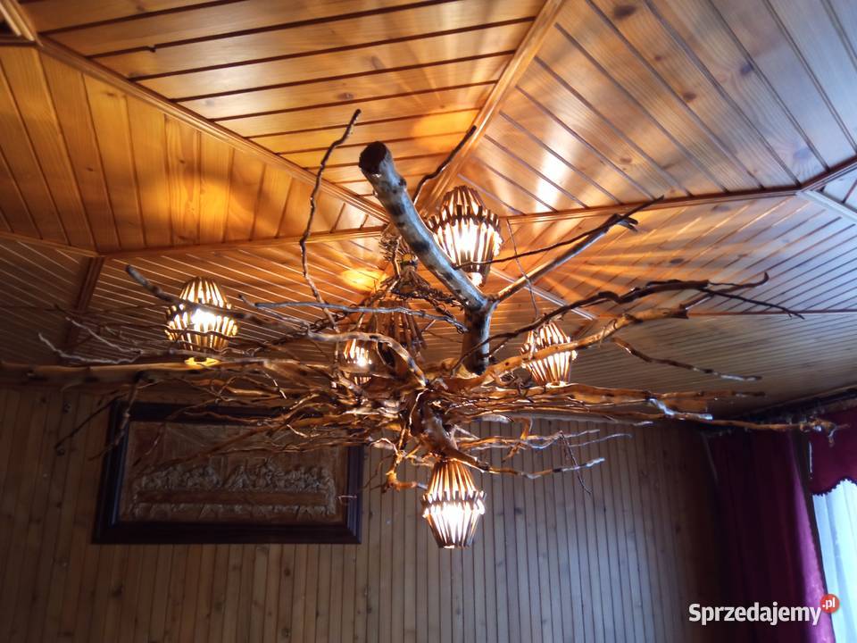 Lampa Żyrandol Sufitowy Ścienny Korzeń Drzewa mazowieckie sprzedam