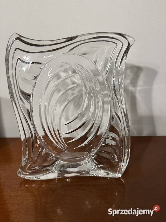 Szkło ozdobne szlifowane ramka antyk pamiątka z Częstochowa