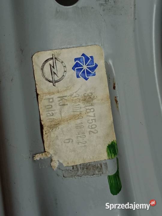 MECHANIZM SZYBY PRAWY TYŁ 39187592 Opel