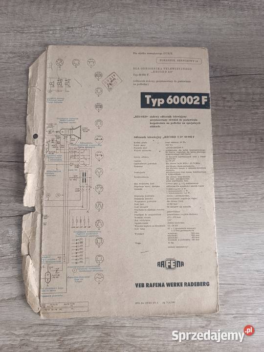 Poradnik serwisowy odbiornik telewizyjny 14 Antykwariat Rzeszów sprzedam