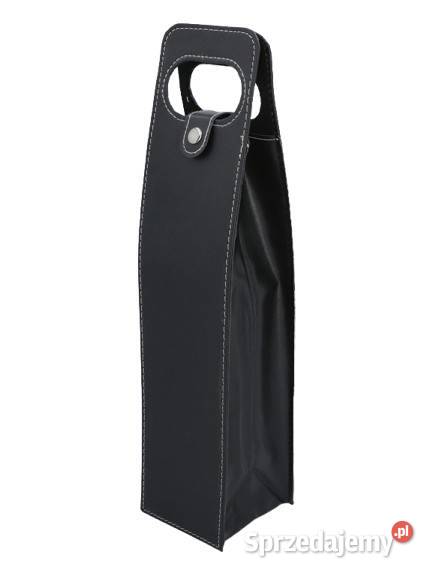 Czarna Elegancka Torba na Wino z Uchwytem i Ostrowy nad Okszą