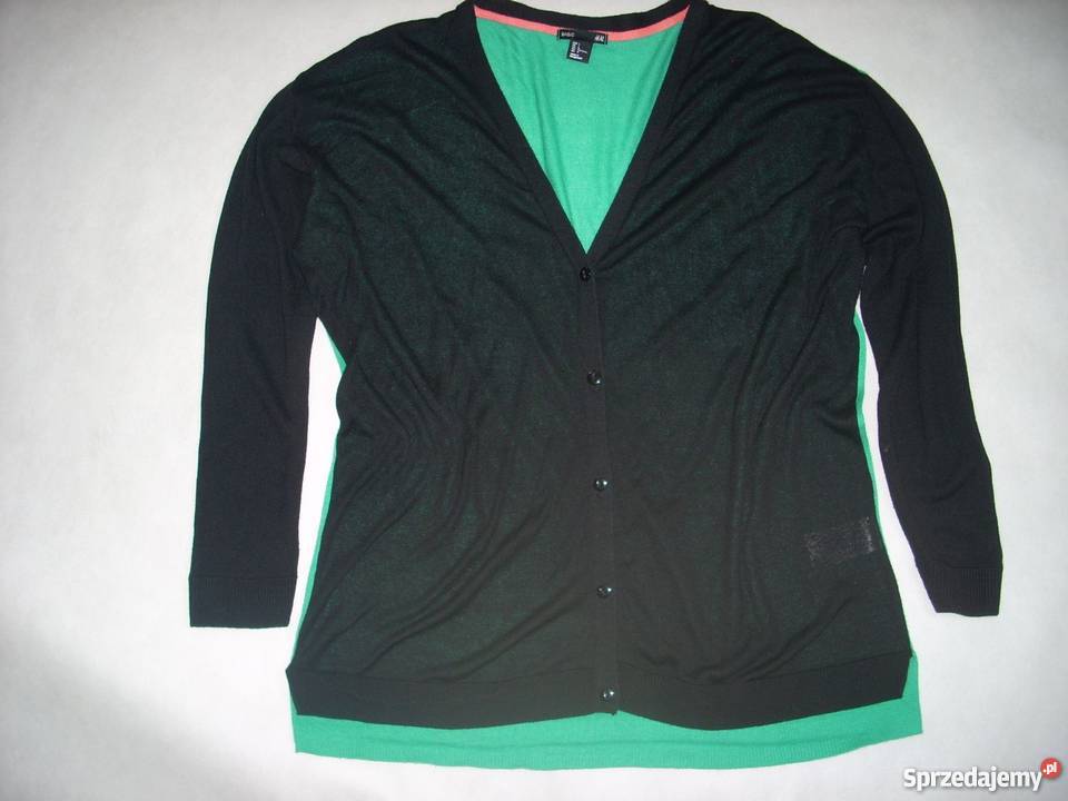 HM sweterek zielonyczarny zapinany 42 44 xl xxl Nowy Sącz