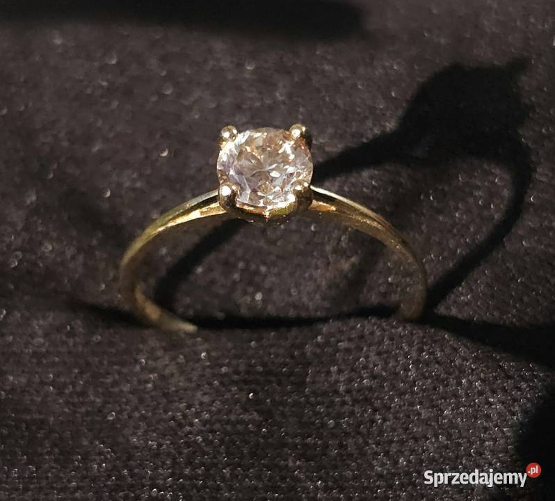Pierścionek zloty 14k z Diamentem Naturalnym Kraków
