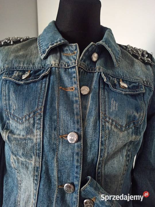 kurtka jeans z ozdobnymi pagonami Częstochowa sprzedam