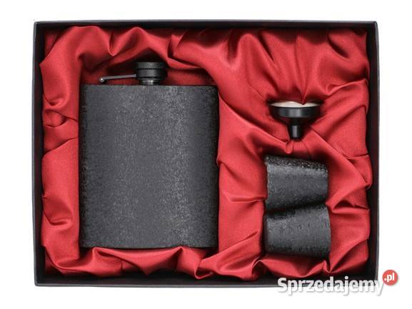 Zestaw Upominkowy Czarna Piersiówka 7 OZ z Dwoma Ostrowy nad Okszą sprzedam