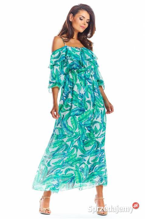 Kobieca i elegancka sukienka EXOTIC FLORA wielkopolskie sprzedam