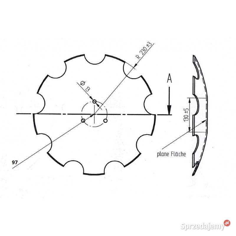 Talerz do agregatu talerzowego zębaty 460 mm 3 sprzedam