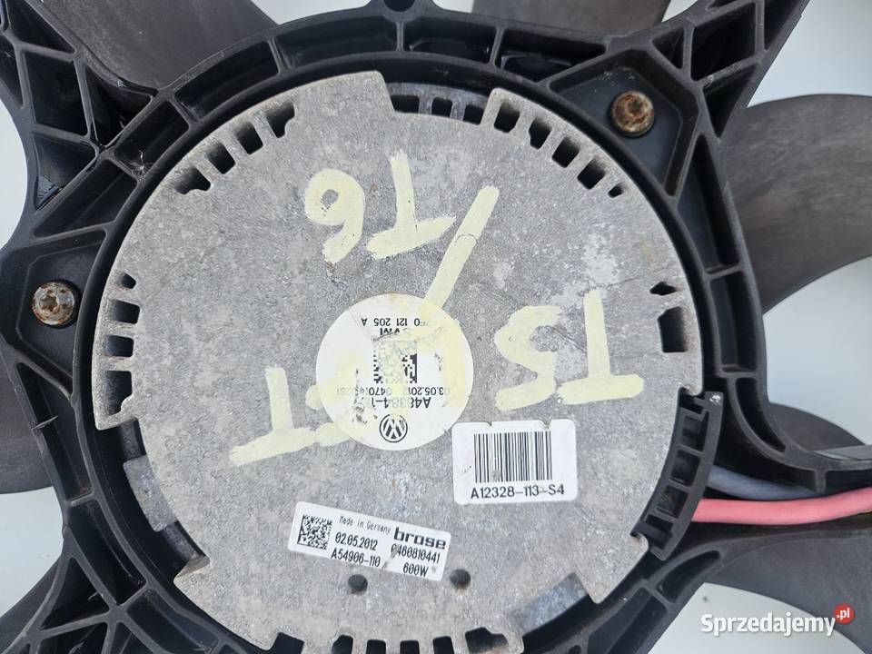 VW TRANSPORTER T5 LIFT T6 WENTYLATOR CHŁODNICY Motoryzacja Międzychód