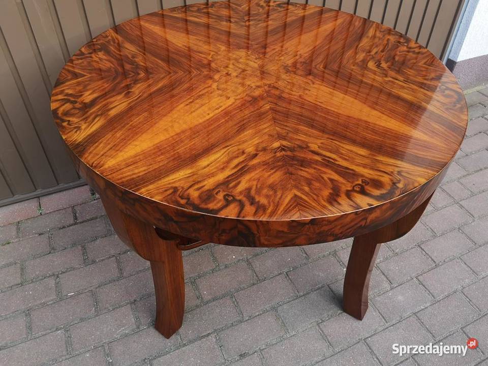 Stolik ArtDeco Orzech 94 Politura Antyk Stary Swarzędz