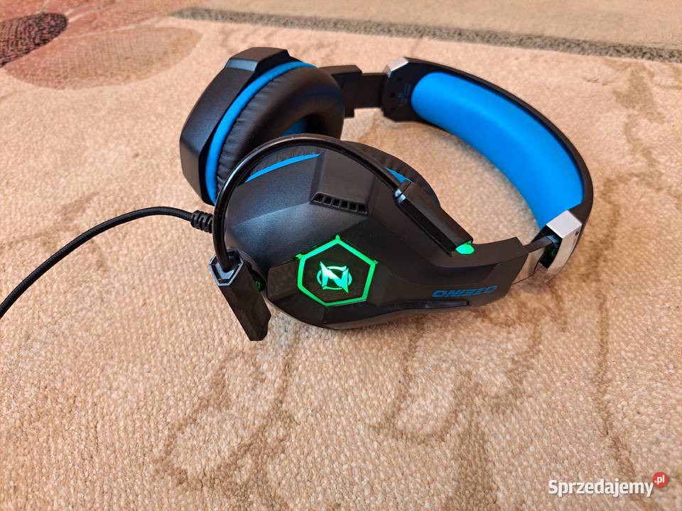 Słuchawki gamingowe nauszne przewodowe Ozeino Regulacja dźwięku na przewodzie