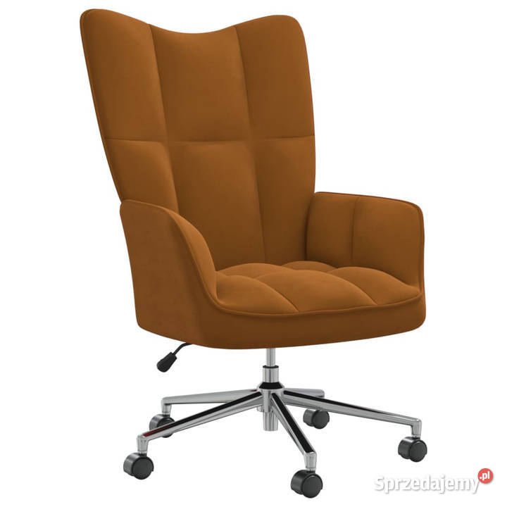 Fotel brązowy obity aksamitem WM328169 Warszawa sprzedam