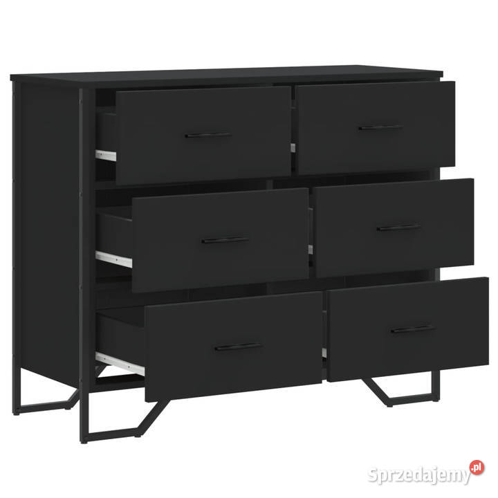 Komoda czarna 91x355x745 materiał drewnopochodny mazowieckie Warszawa