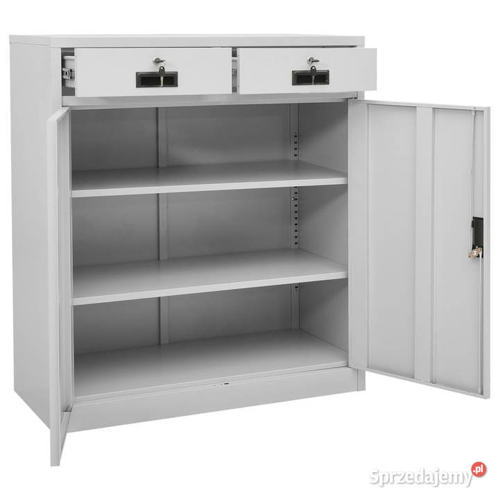 Szafka biurowa jasnoszara 90x40x102 stalowa Warszawa