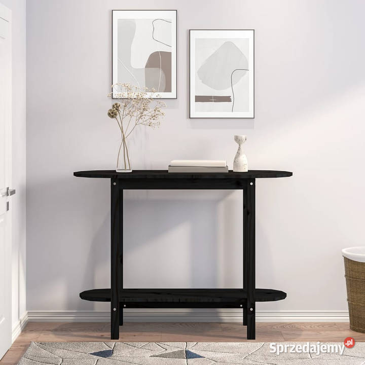 Stolik konsolowy czarny 110x40x80 lite drewno mazowieckie Warszawa sprzedam