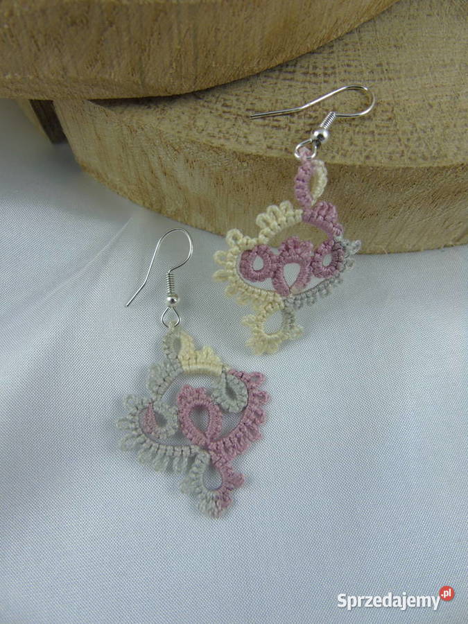 Kolczyki frywolitkowe różne wzory i kolory Wiśniowa sprzedam