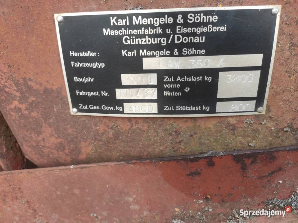 Przyczepa samozbierająca MENGELE LAW 350A z Polana