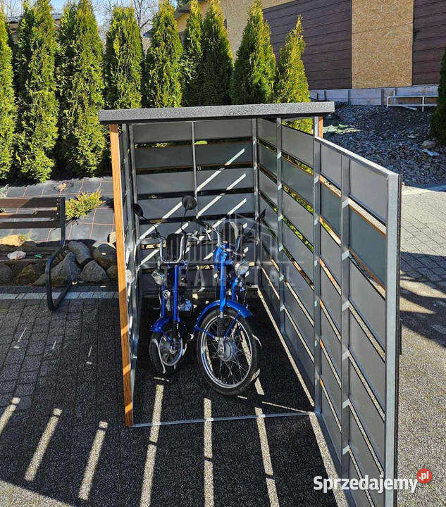 Wiata śmietnikowa 12x2 m Antracyt złoty dąb Bydgoszcz
