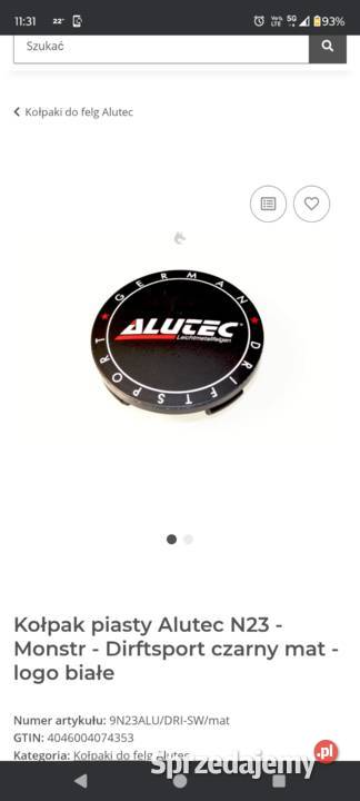 Znaczki zaślepki otworu felgi Alutec Legnica