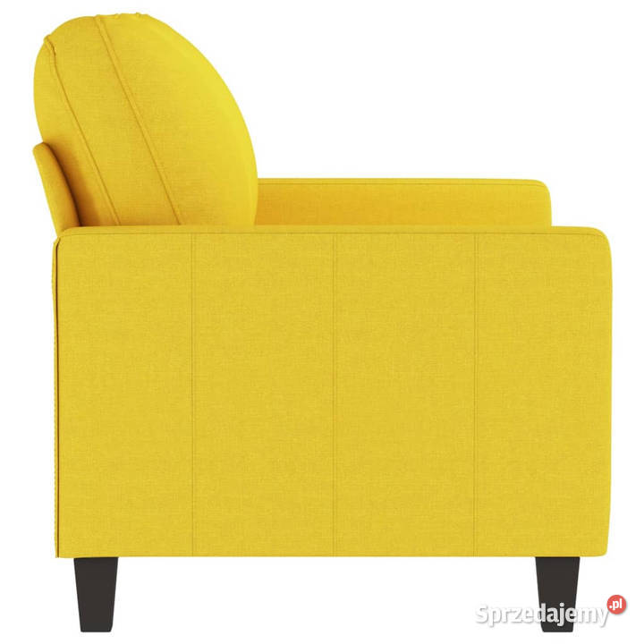 Sofa 2osobowa jasnożółta 120 tapicerowana Meble