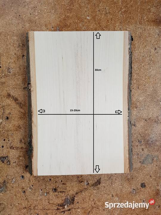 Deska lipowa z korą 30x175x25 rzeźba ikony