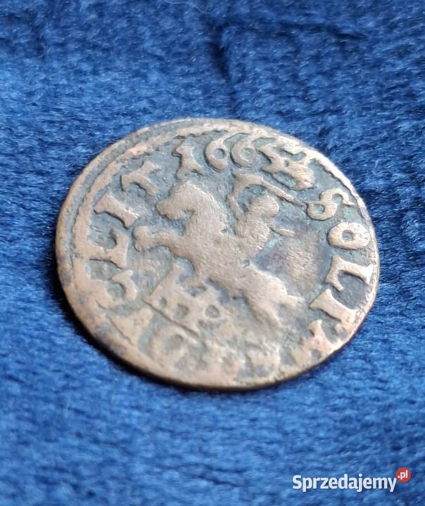 Szeląg litewski Jan II Kazimierz Waza Wilno 1665 Numizmatyka Wejherowo