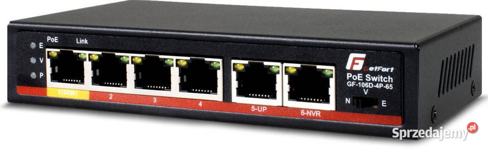 SWITCH POE GETFORT 4FE x POE 2FE UPLINK 65W Knurów