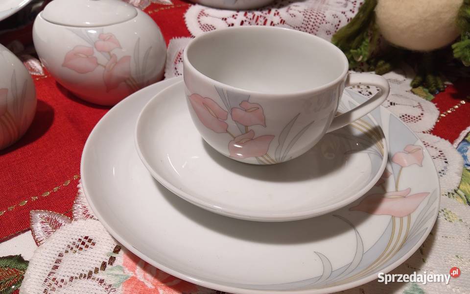 Serwis do kawy dwojga na tacy Scherzer Bavaria wielkopolskie Poznań