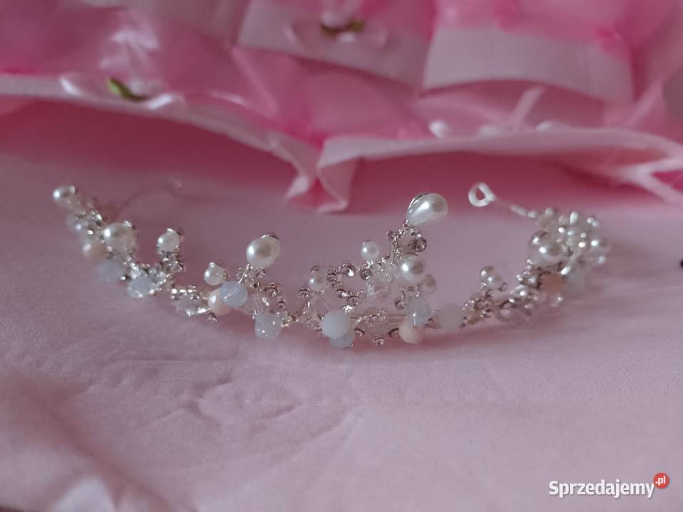 ZARAOzdobiona perłami opaska ślubna diadem Kraków