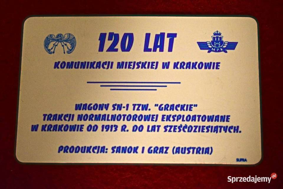 Bilet miesięczny rocznicowy Kraków 1996 Chełmno sprzedam