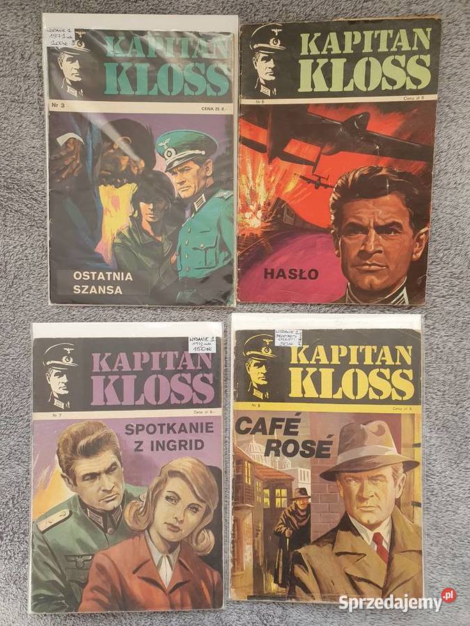 Kapitan Kloss zestaw 15 komiksów wydanie 1 1971 pomorskie Gdynia sprzedam